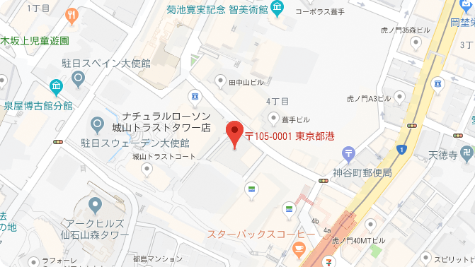テレビ東京コミュニケーションズ神谷町オフィスMAP